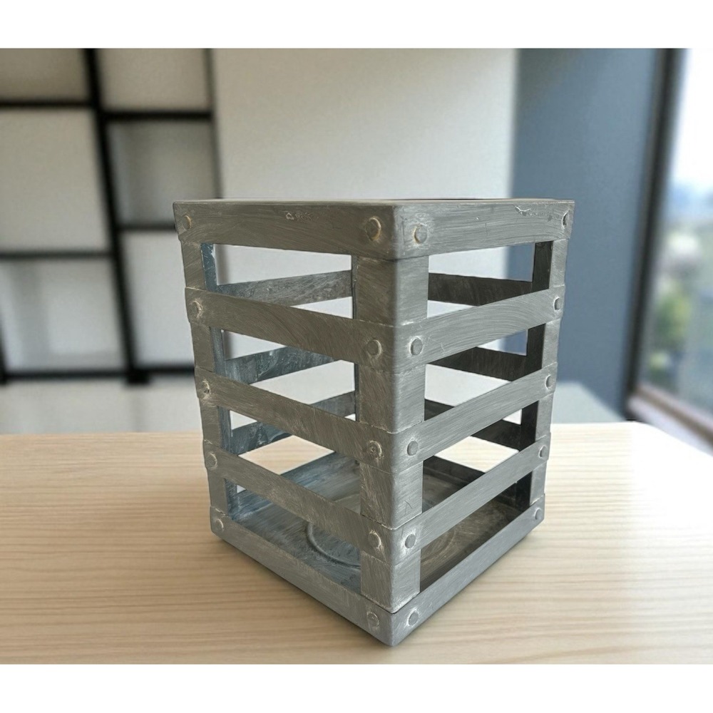 Gold Canyon Metal Lantern Pillar Candle Display Holder New in Box‎